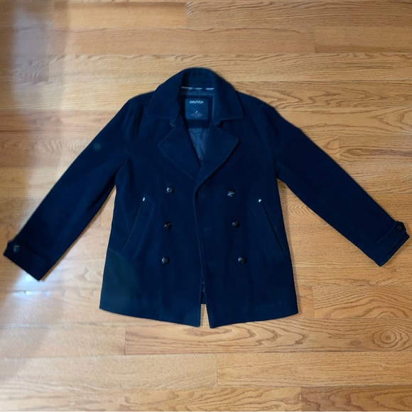 Men’s Nautica Navy Peacoat Jacket - Size Small - Picture 1 of 13
